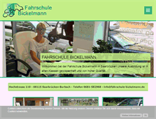 Tablet Screenshot of fahrschule-bickelmann.de